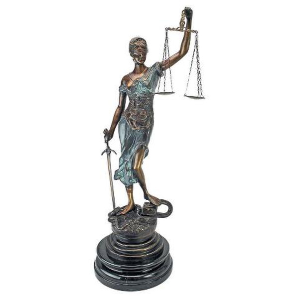 Greek Goddess Sculpture Themis Blind Justice Cast Bronze Statues Scaless